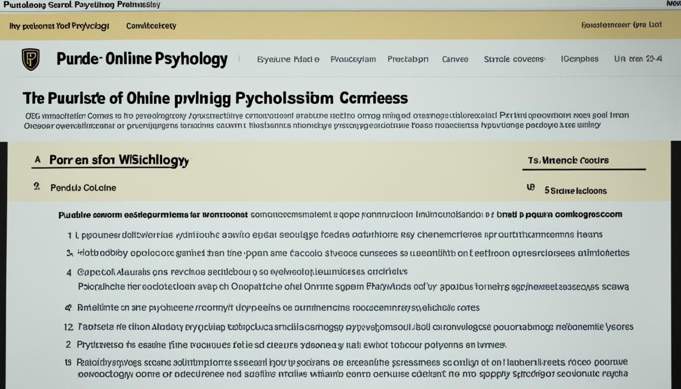 purdue university online psychology